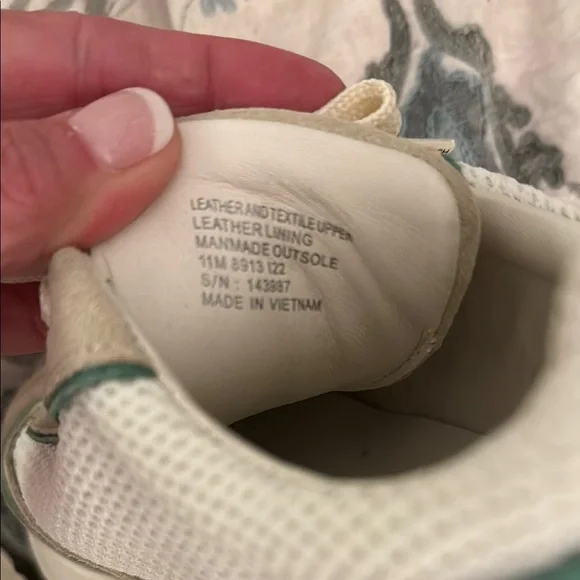 Tory Burch GOOD LUCK TRAINER Cream and Green Sneakers - Picture 5 of 5